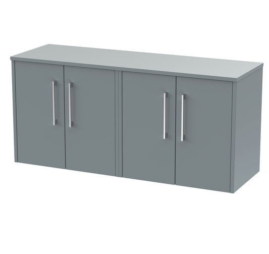 Hudson Reed 1200mm Wall Hung 4 Door Vanity & Worktop