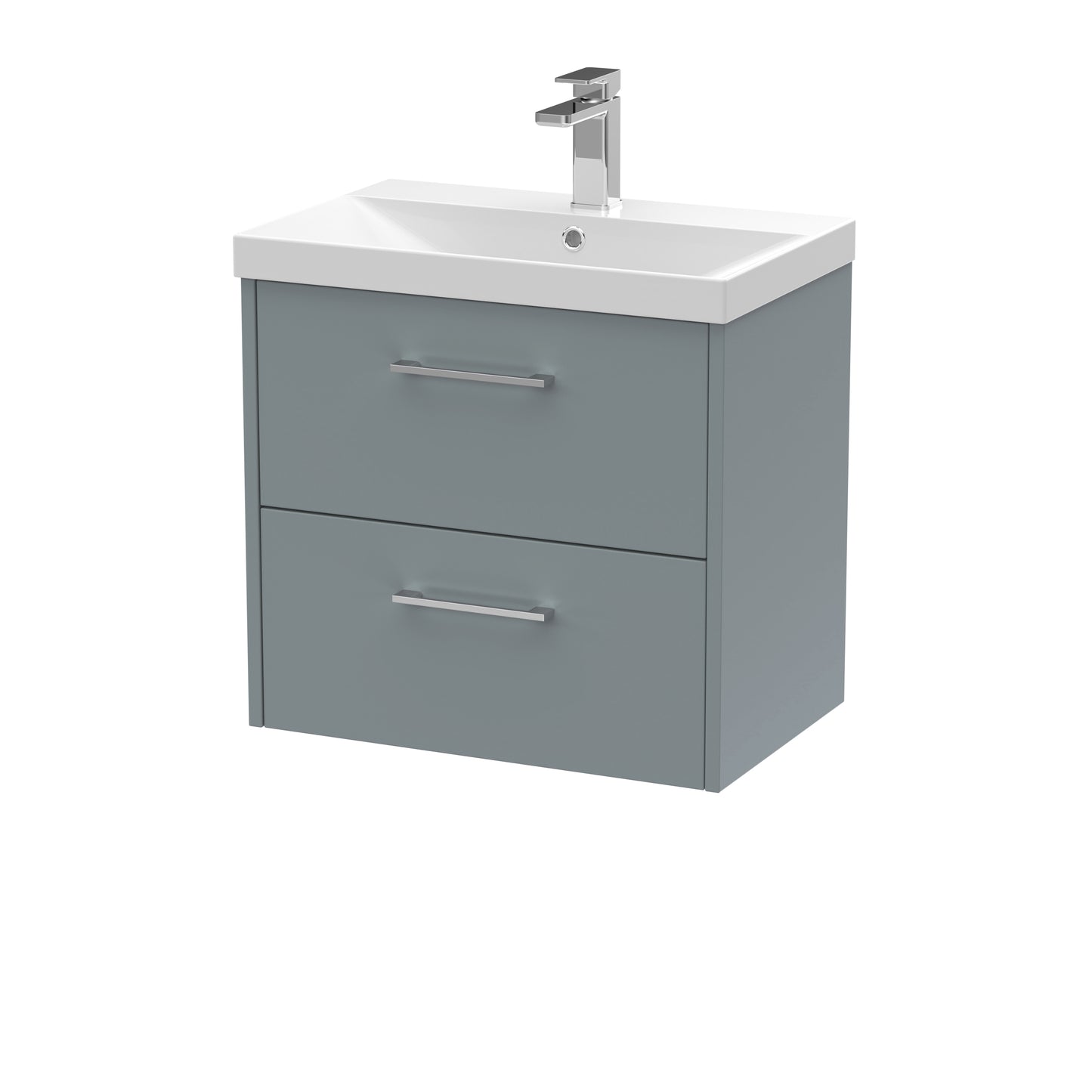 Hudson Reed 600mm Wall Hung 2 Drawer Vanity & Basin 3