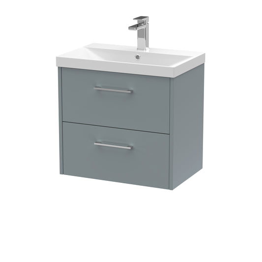 Hudson Reed 600mm Wall Hung 2 Drawer Vanity & Basin 3