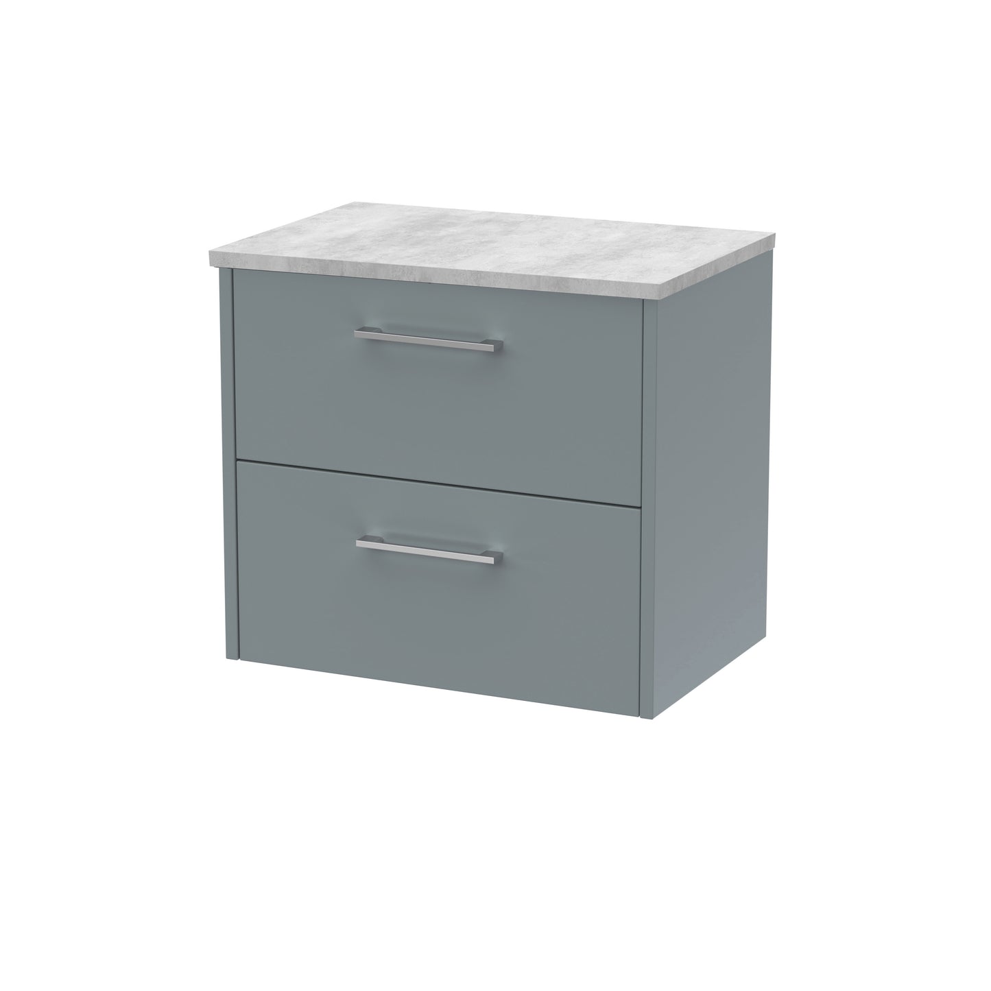 Hudson Reed 600mm Wall Hung 2 Drawer Vanity & Laminate Top