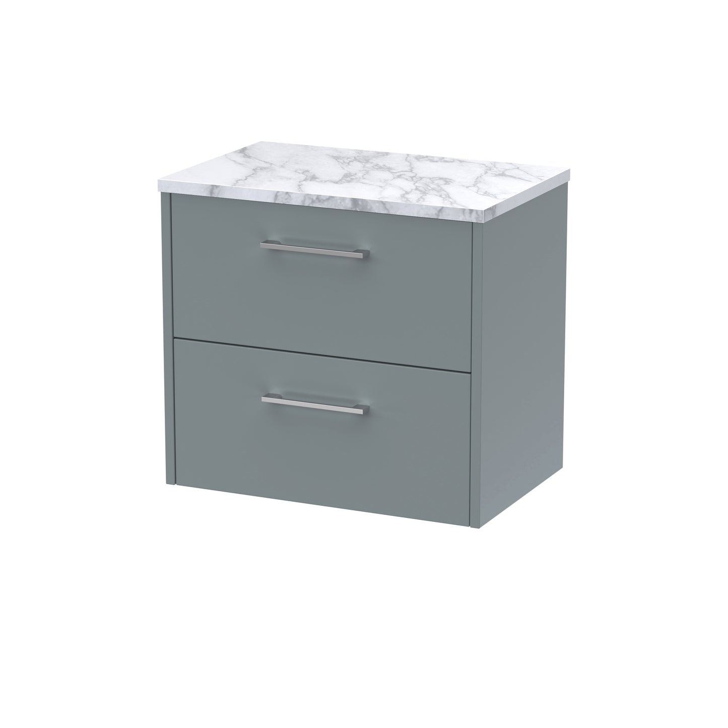 Hudson Reed 600 Wall Hung 2-Drawer Vanity & Laminate Worktop