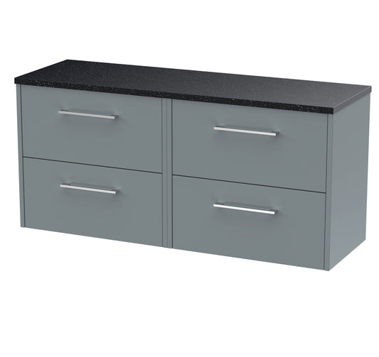 Hudson Reed 1200 Wall Hung 4-Drawer Vanity & Laminate Worktop