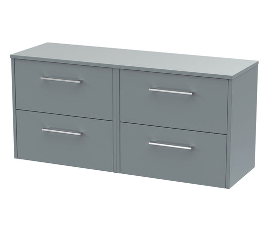 Hudson Reed 1200mm Wall Hung 4 Drawer Vanity & Worktop