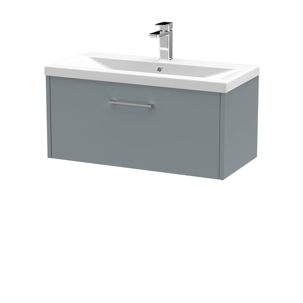 Hudson Reed 800mm Wall Hung Single Drawer Vanity & Basin 1