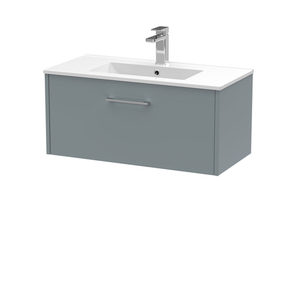 Hudson Reed 800mm Wall Hung Single Drawer Vanity & Basin 2