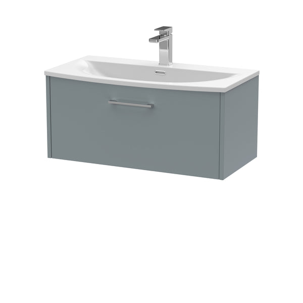 Hudson Reed 800mm Wall Hung Single Drawer Vanity & Basin 4