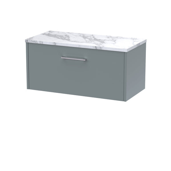 Hudson Reed 800 Wall Hung Single Drawer Vanity & Laminate Worktop