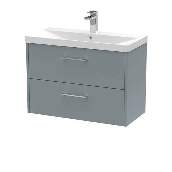 Hudson Reed 800mm Wall Hung 2 Drawer Vanity & Basin 3