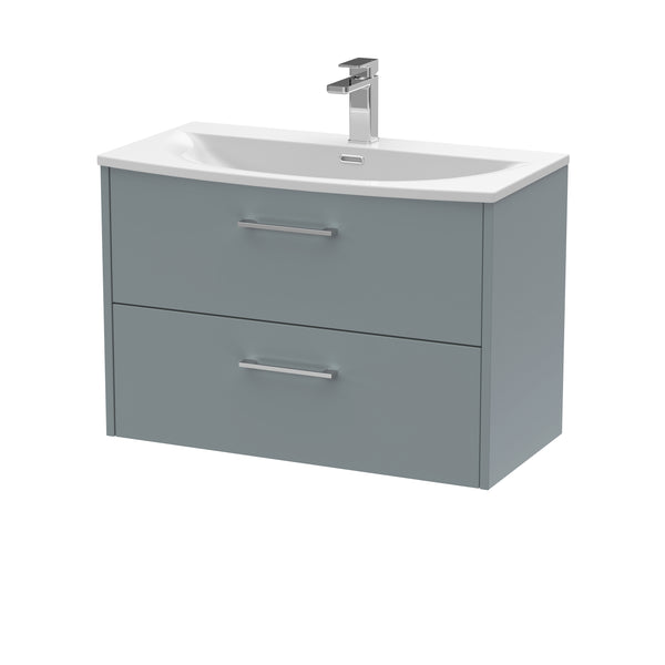 Hudson Reed 800mm Wall Hung 2 Drawer Vanity & Basin 4