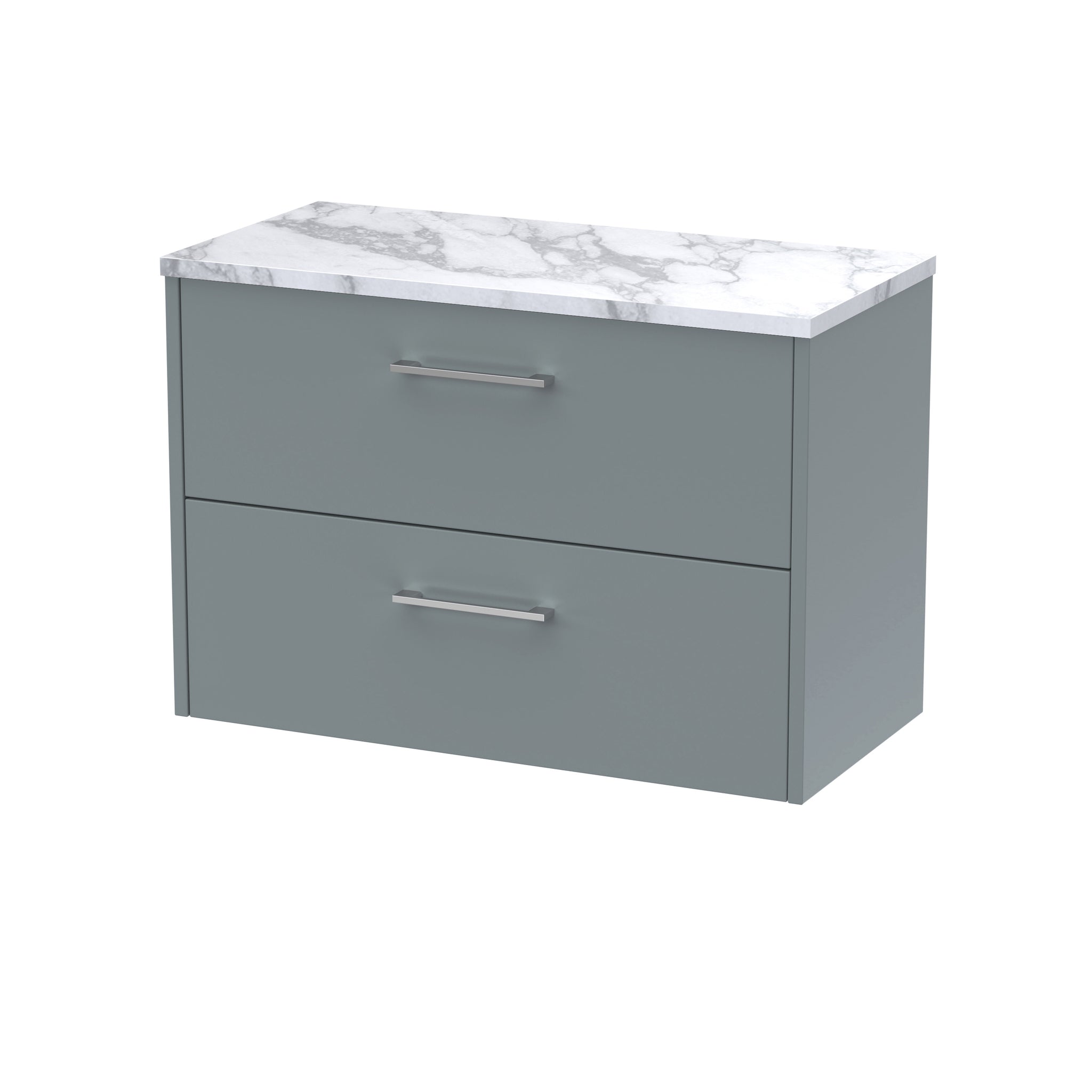 Hudson Reed 800 Wall Hung 2-Drawer Vanity & Laminate Worktop