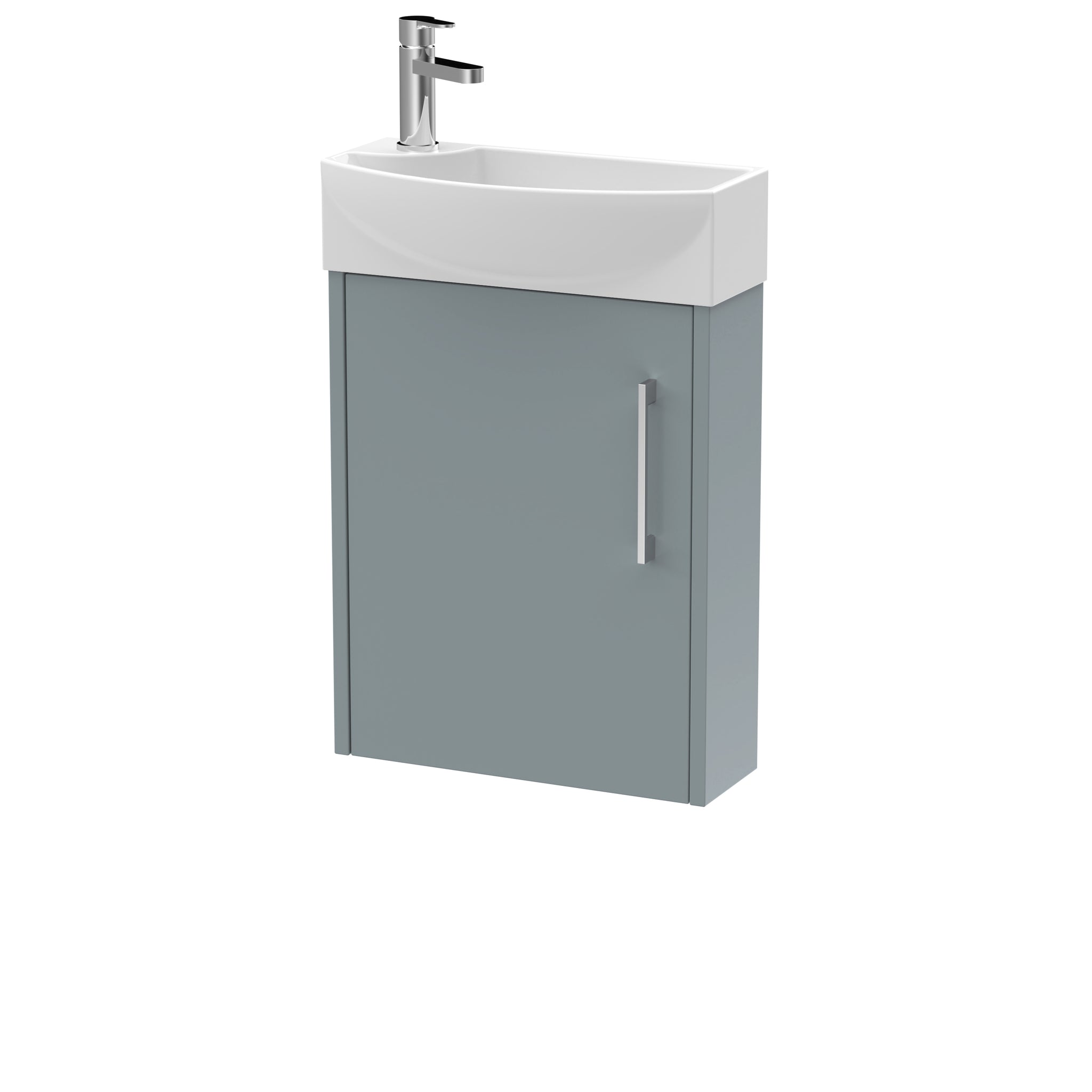 Hudson Reed 440mm Wall Hung 1 Door Unit & 1TH Basin RH