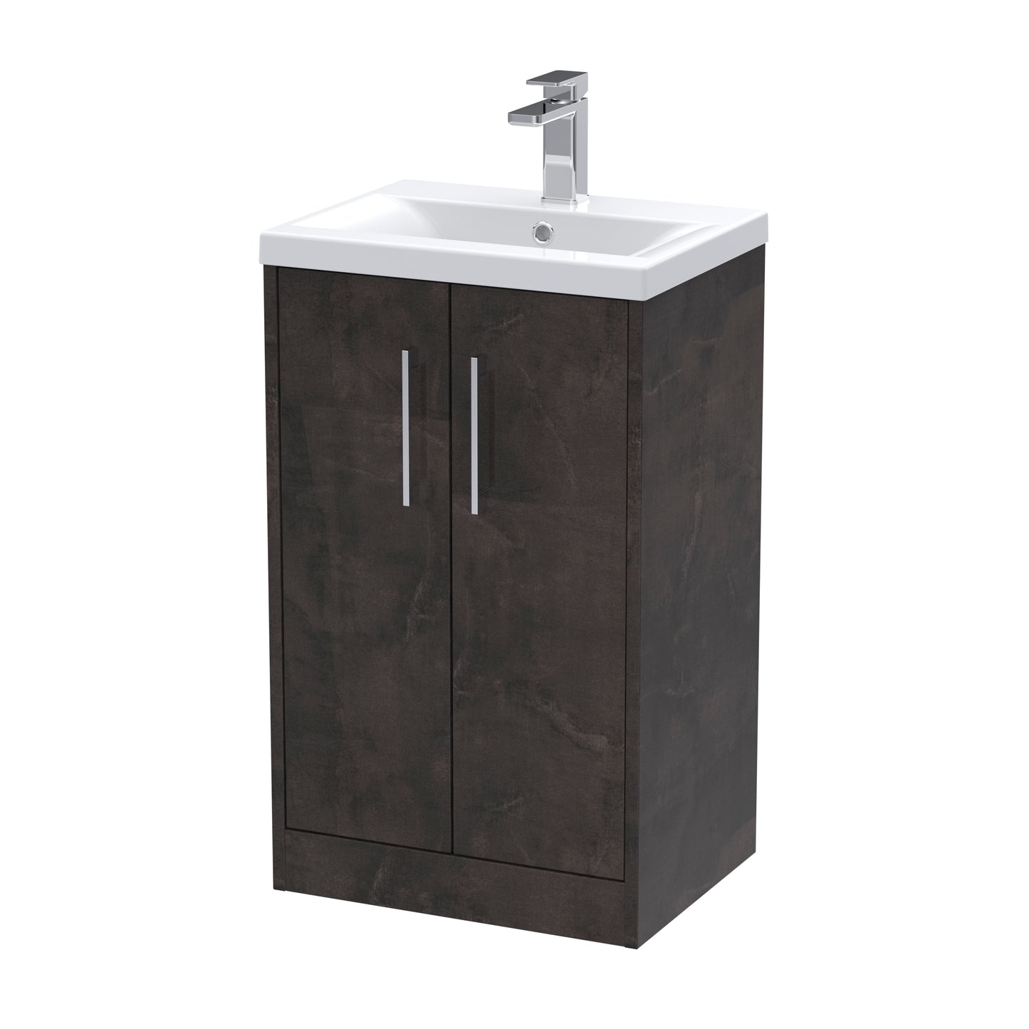 Hudson Reed 500mm Floor Standing 2 Door Vanity & Basin 1