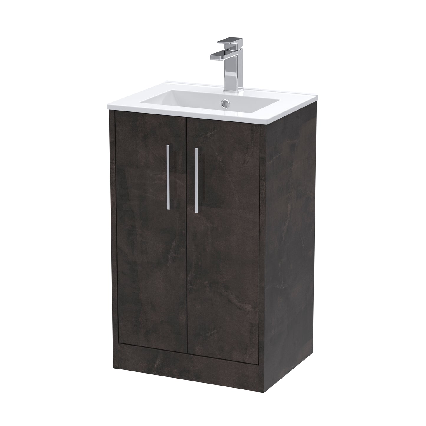Hudson Reed 500mm Floor Standing 2 Door Vanity & Basin 2