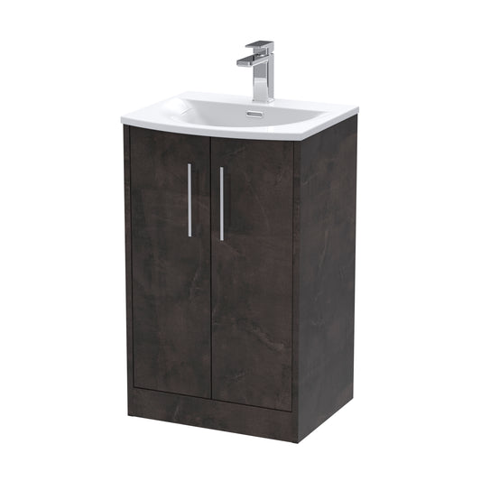 Hudson Reed 500mm Floor Standing 2 Door Vanity & Basin 4