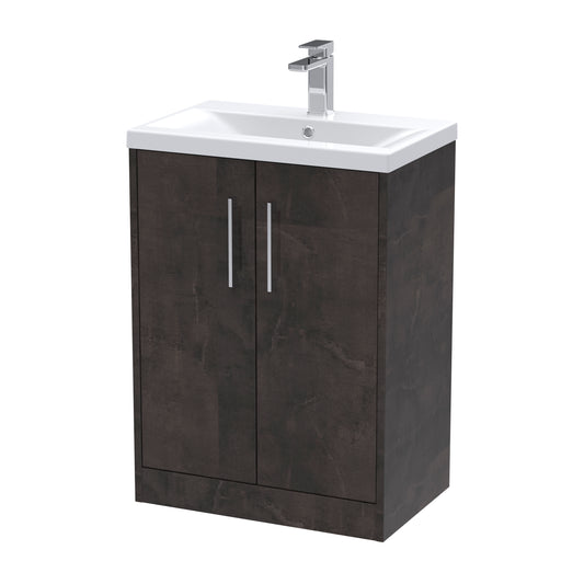 Hudson Reed 600mm Floor Standing 2 Door Vanity & Basin 1