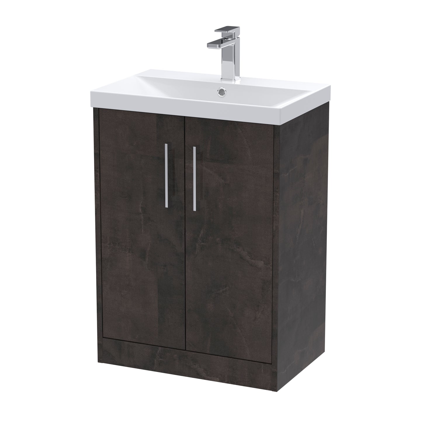 Hudson Reed 600mm Floor Standing 2 Door Vanity & Basin 3