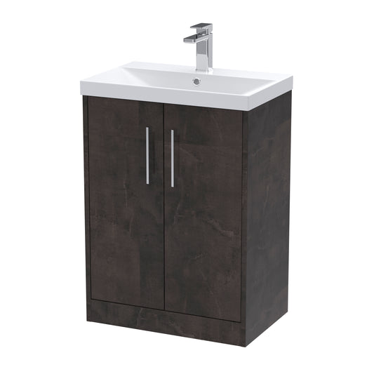 Hudson Reed 600mm Floor Standing 2 Door Vanity & Basin 3
