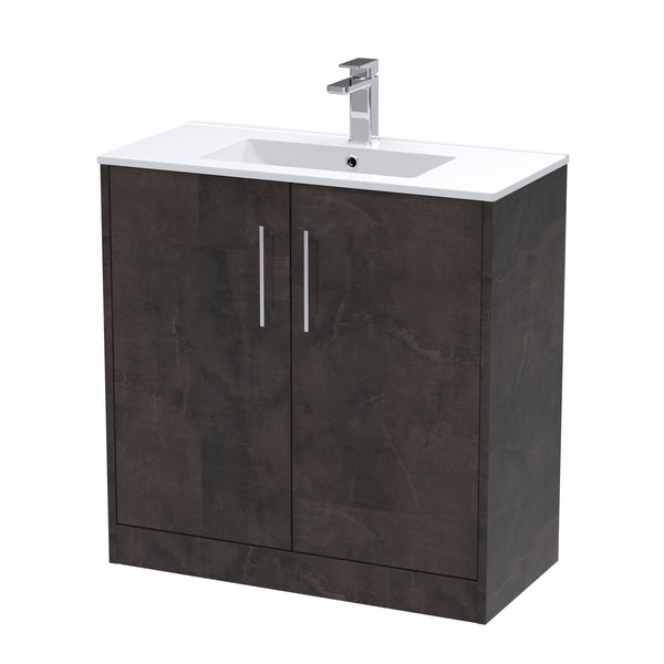 Hudson Reed 800mm Floor Standing 2 Door Vanity & Basin 2