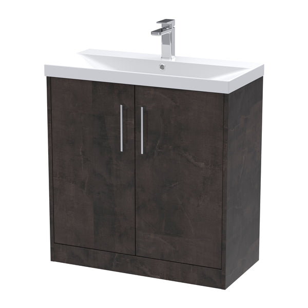 Hudson Reed 800mm Floor Standing 2 Door Vanity & Basin 3