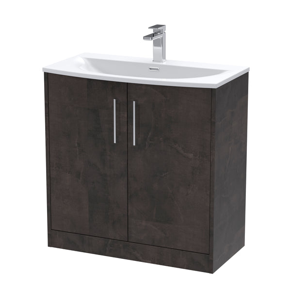 Hudson Reed 800mm Floor Standing 2 Door Vanity & Basin 4