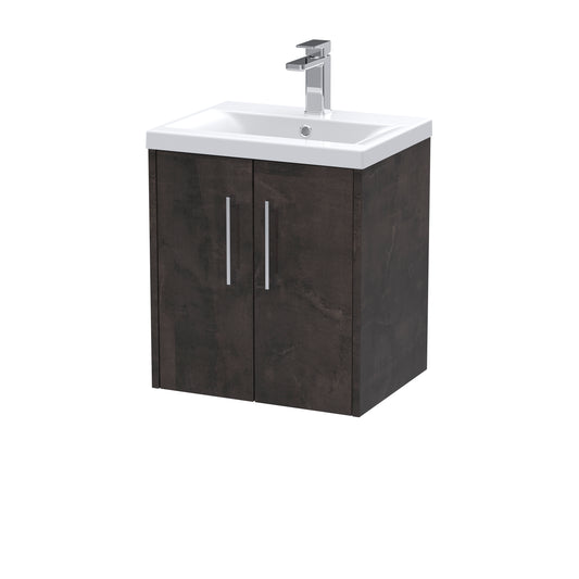 Hudson Reed 500mm Wall Hung 2 Door Vanity & Basin 1
