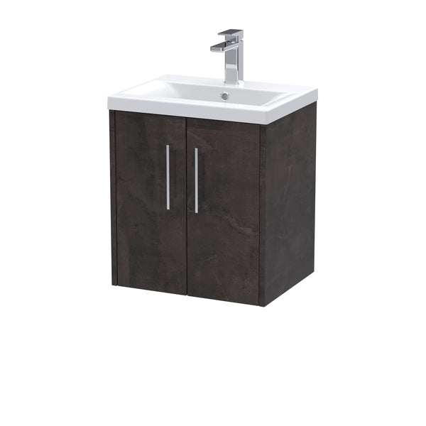 Hudson Reed 500mm Wall Hung 2 Door Vanity & Basin 1