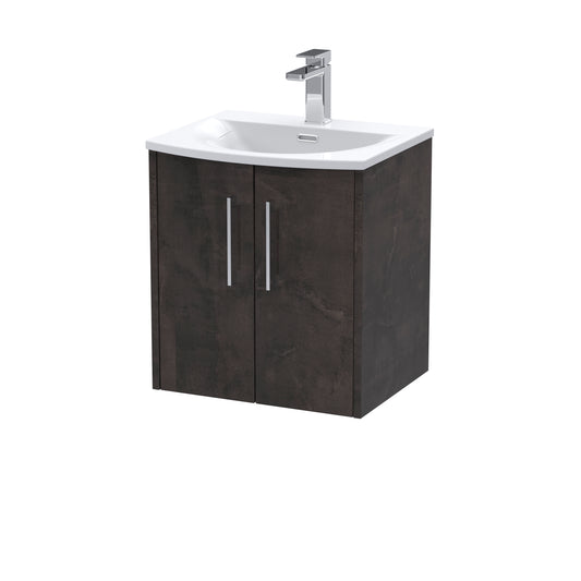 Hudson Reed 500mm Wall Hung 2 Door Vanity & Basin 4