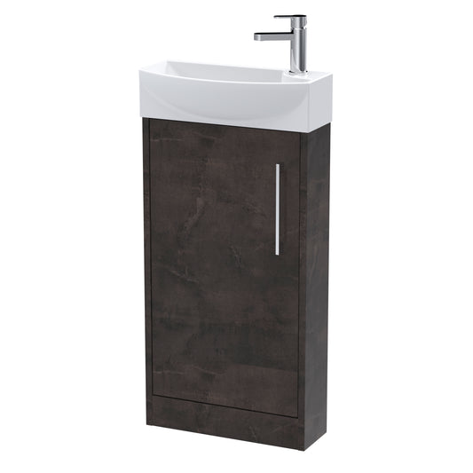 Hudson Reed 440mm Floor Standing 1 Door Unit & 1TH Basin LH
