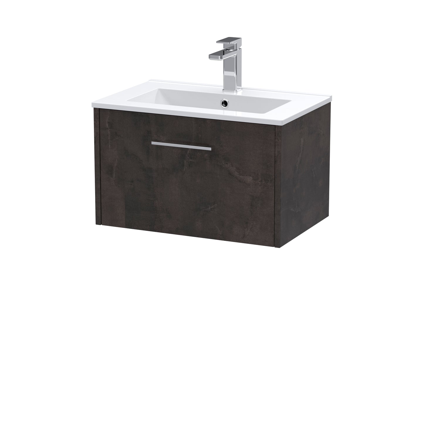 Hudson Reed 600mm Wall Hung 1 Drawer Vanity & Basin 2