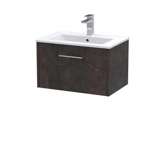 Hudson Reed 600mm Wall Hung 1 Drawer Vanity & Basin 2