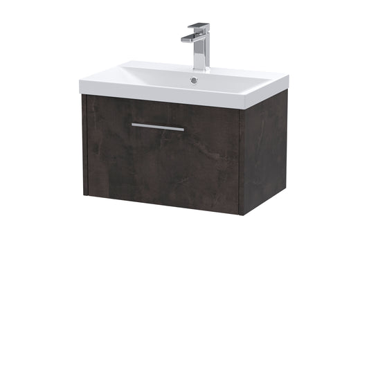 Hudson Reed 600mm Wall Hung 1 Drawer Vanity & Basin 3