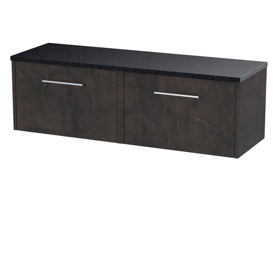 Hudson Reed 1200 Wall Hung 2-Drawer Vanity & Laminate Worktop