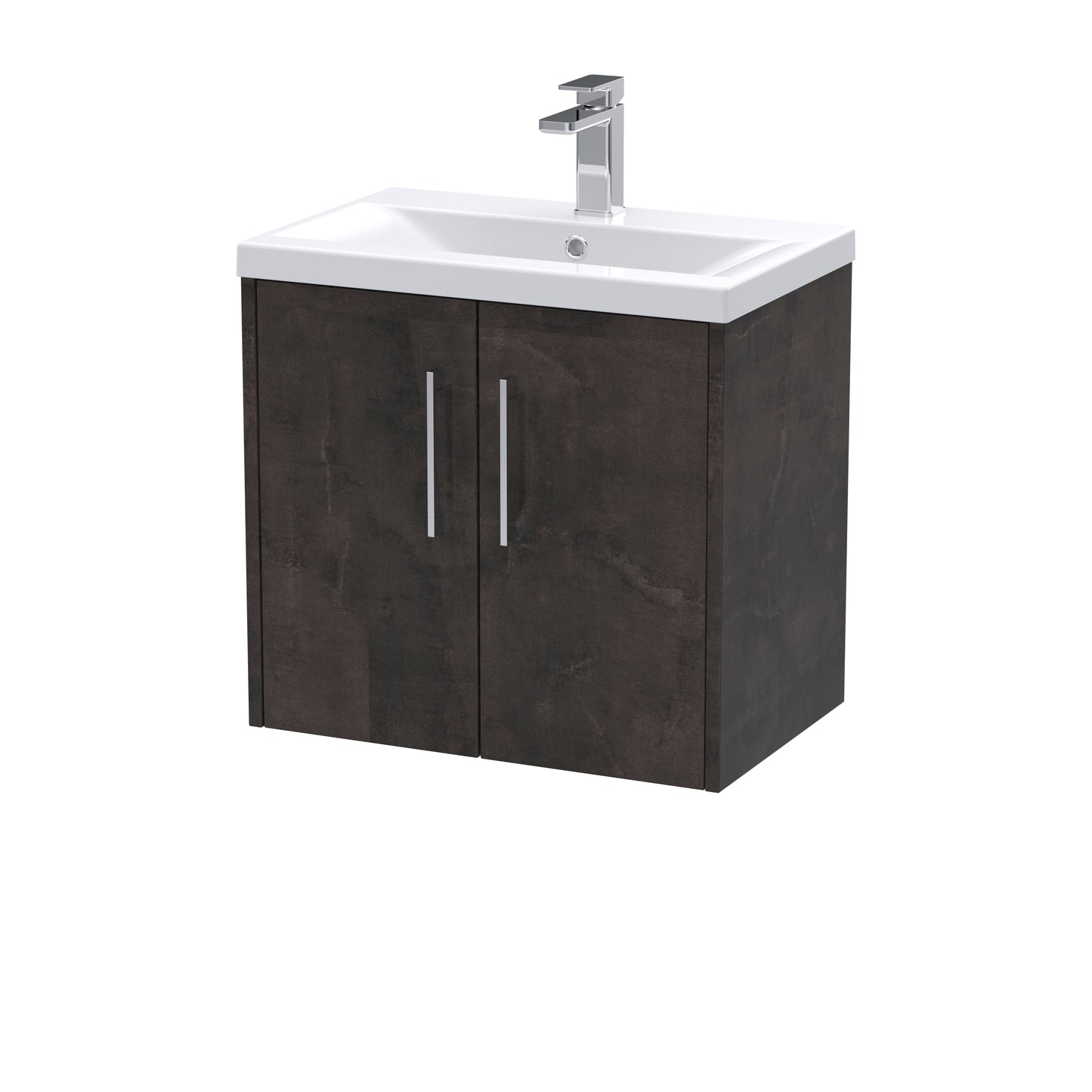 Hudson Reed 600mm Wall Hung 2 Door Vanity & Basin 1