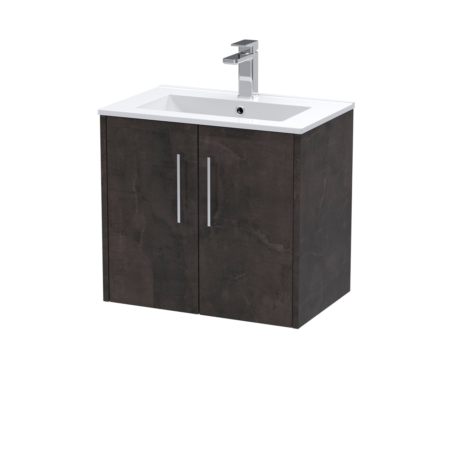 Hudson Reed 600mm Wall Hung 2 Door Vanity & Basin 2