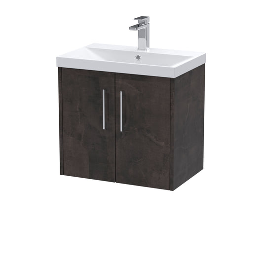 Hudson Reed 600mm Wall Hung 2 Door Vanity & Basin 3