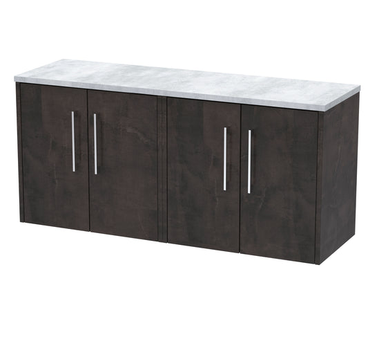 Hudson Reed 1200 Wall Hung 4-Door Vanity & Laminate Worktop