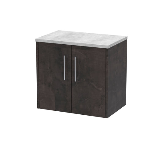 Hudson Reed 600mm Wall Hung 2 Door Vanity & Worktop