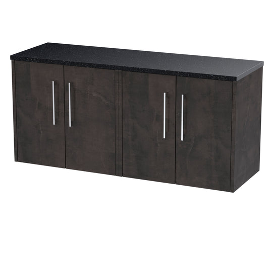 Hudson Reed 1200 Wall Hung 4-Door Vanity & Laminate Worktop