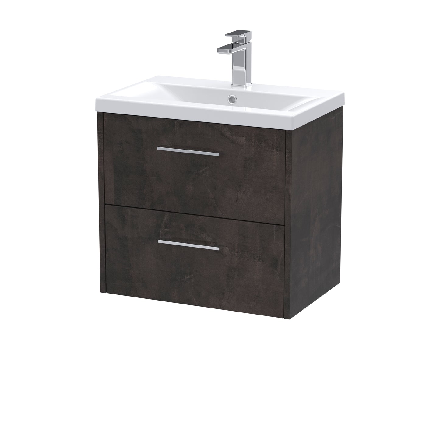 Hudson Reed 600mm Wall Hung 2 Drawer Vanity & Basin 1