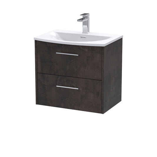 Hudson Reed 600mm Wall Hung 2 Drawer Vanity & Basin 4