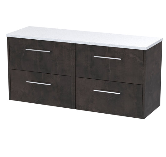 Hudson Reed 1200 Wall Hung 4-Drawer Vanity & Laminate Worktop