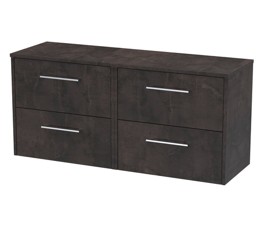 Hudson Reed 1200mm Wall Hung 4 Drawer Vanity & Worktop