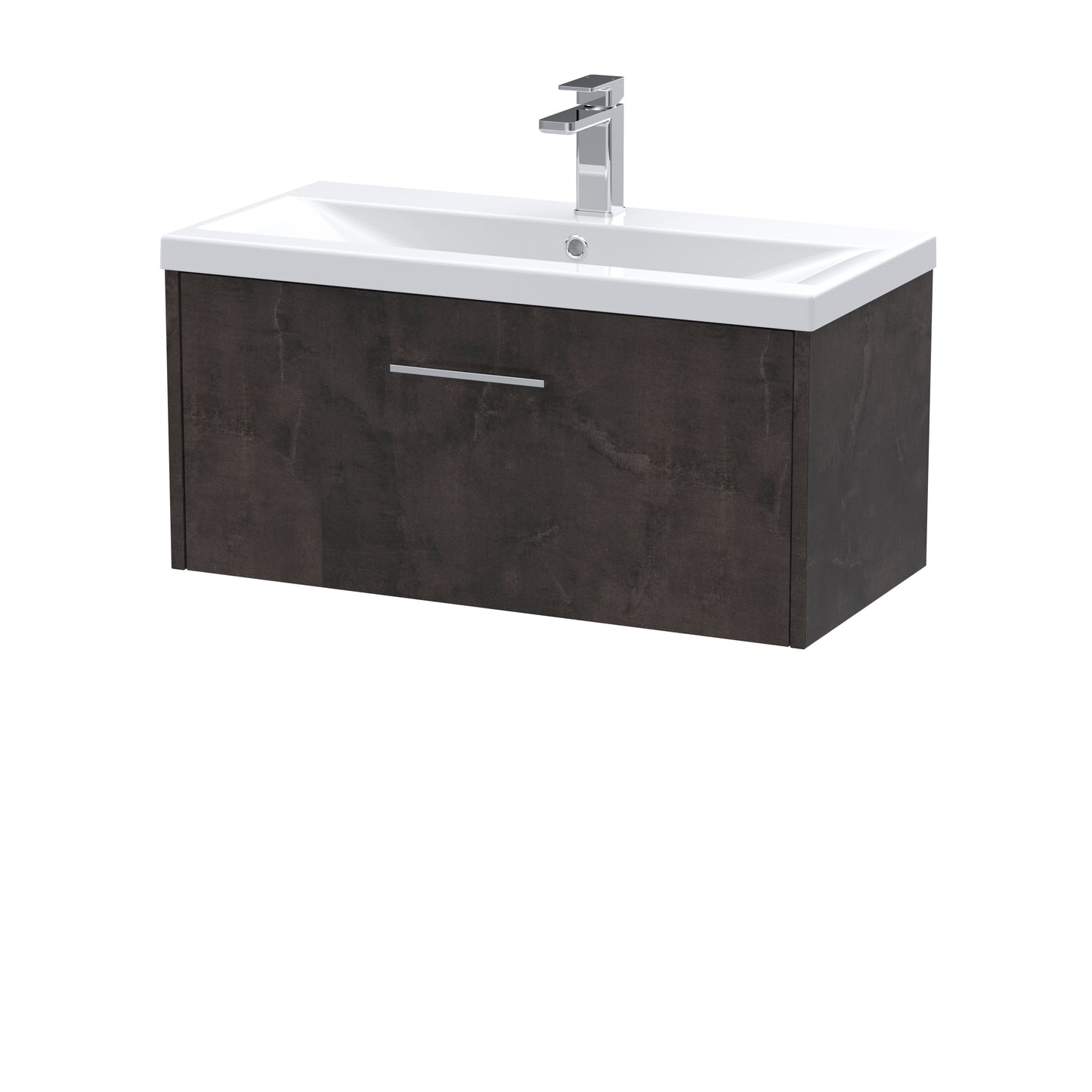 Hudson Reed 800mm Wall Hung 1 Drawer Vanity & Basin 1