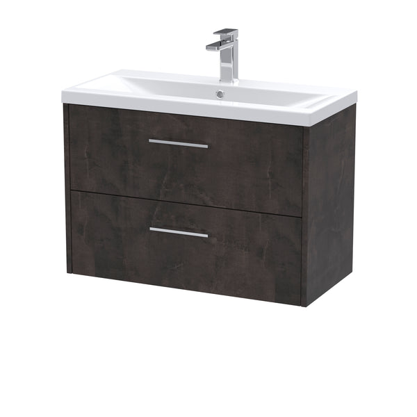 Hudson Reed 800mm Wall Hung 2 Drawer Vanity & Basin 1