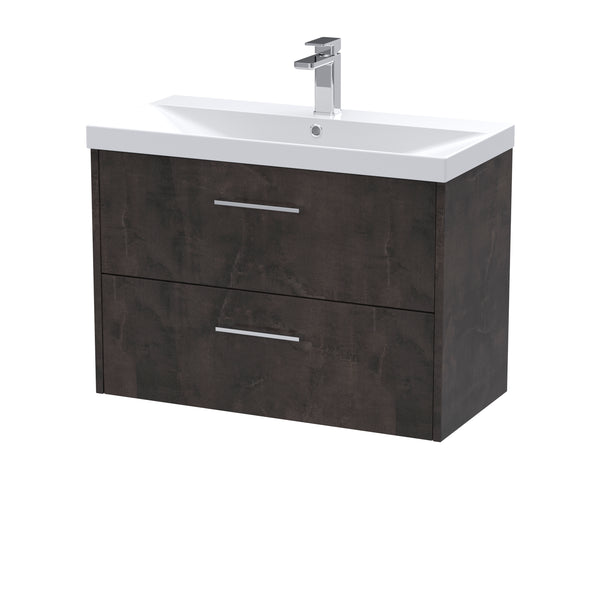 Hudson Reed 800mm Wall Hung 2 Drawer Vanity & Basin 3