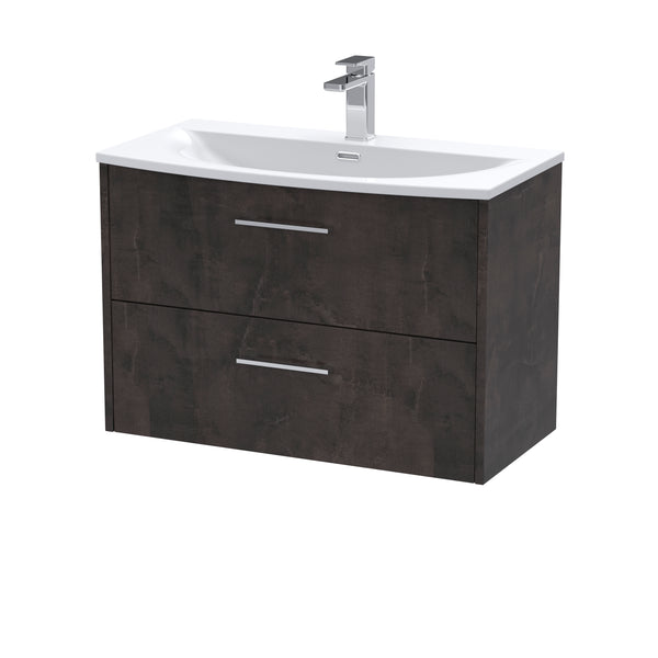 Hudson Reed 800mm Wall Hung 2 Drawer Vanity & Basin 4