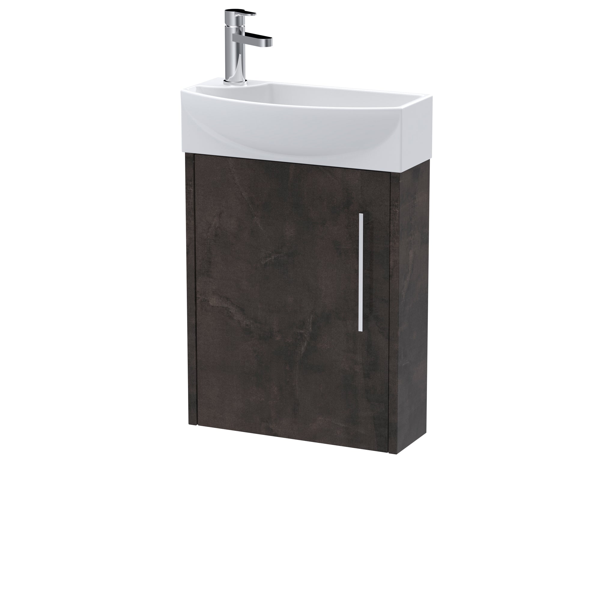 Hudson Reed 440mm Wall Hung 1 Door Unit & 1TH Basin RH