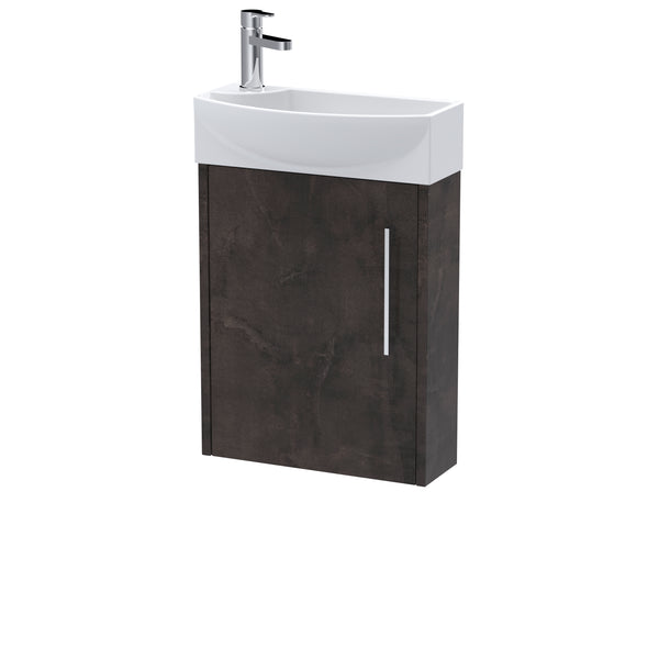 Hudson Reed 440mm Wall Hung 1 Door Unit & 1TH Basin RH