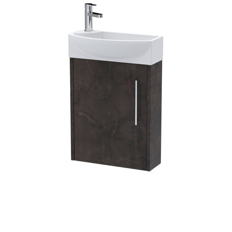 Hudson Reed 440mm Wall Hung 1 Door Unit & 1TH Basin RH