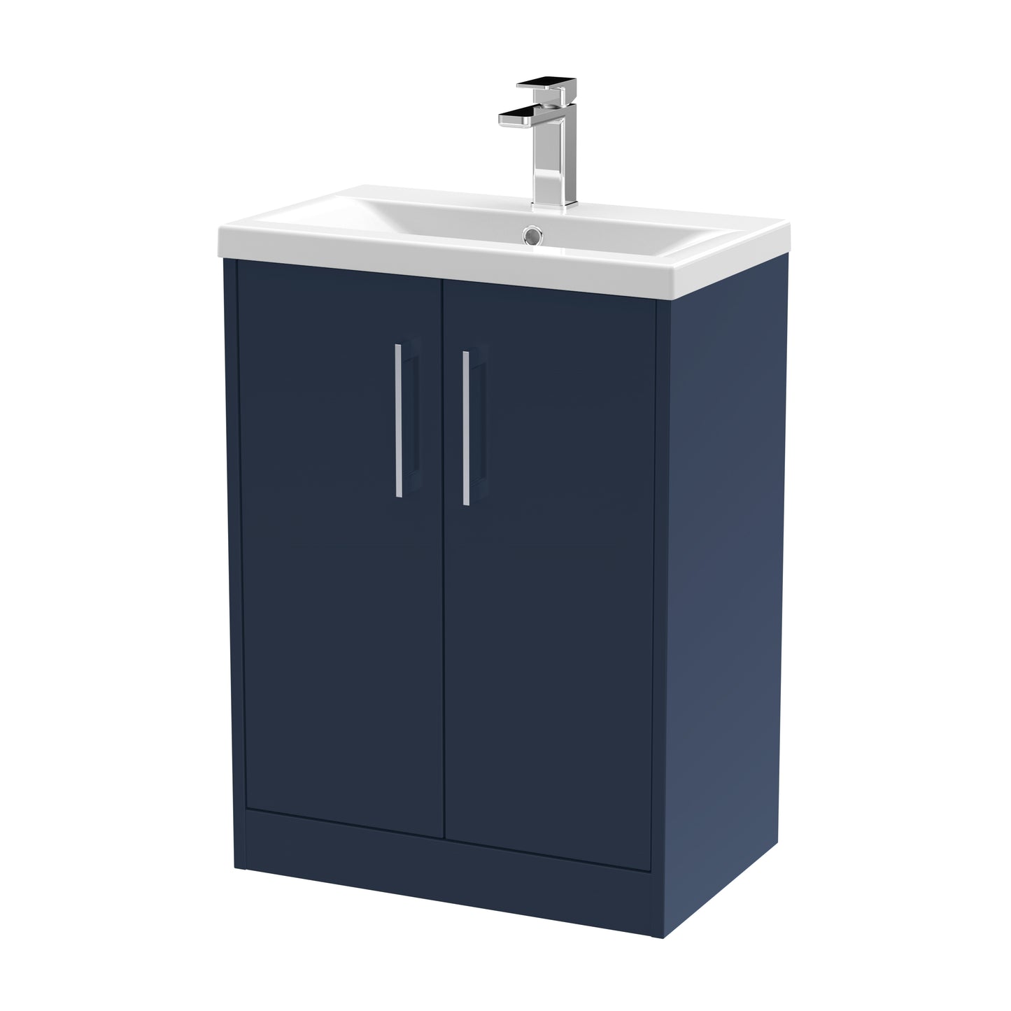 Hudson Reed 600mm Floor Standing 2-Door Vanity & Basin 1